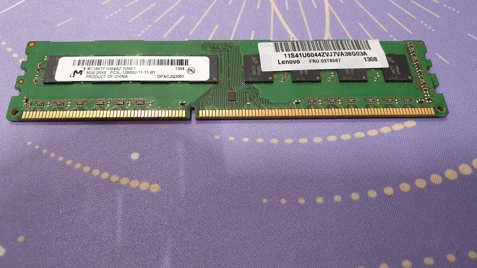 Micron 8Gb 4Gb DIMM SDRAM Desktop Memory Modules 2RX8 DDR3 DDR3L 1333MHz 1866MHz - Image 3 of 4