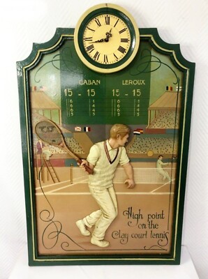 Gemälde mit Uhr Country Corner Tennisspiel