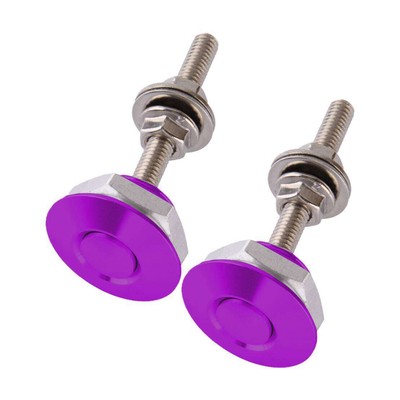 2pcs Car Quick Release Bumper Latch Push Button Bonnet Hood Pin Lock Clip Kit