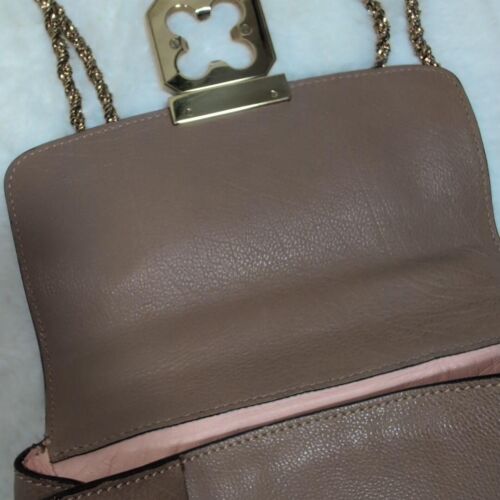 Bolso Chloe Cadena de Hombro Cartera Cuero Elsie Beige Auténtico Usado - Imagen 12 de 16