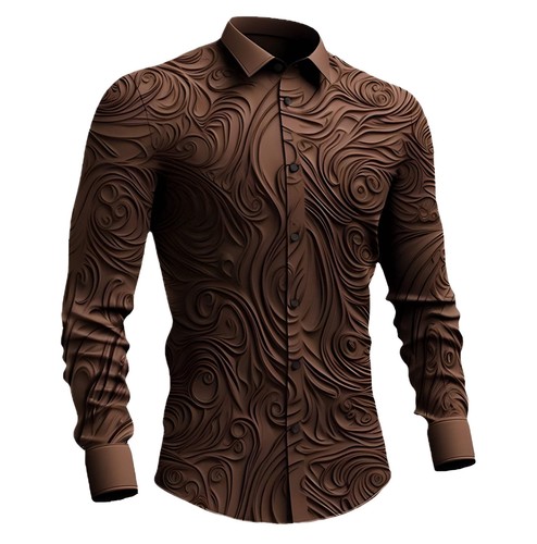 Gothic Floral Print Long Sleeve Shirt for Teens - Retro Style Outdoor Streetwear - Picture 5 of 29