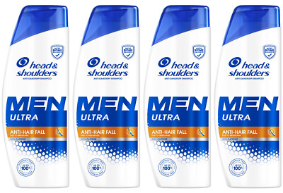 4 HEAD & SHOULDERS MEN ULTRA Anti-Hairfall Shampoo with Caffeine 330ml 11 fl.oz.