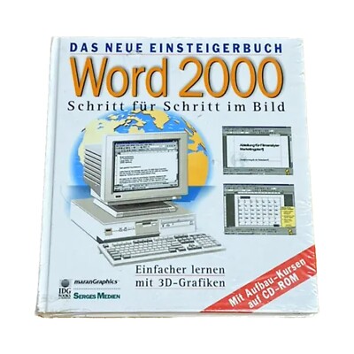 Neu Office Word 2000 Einsteigerbuch Retro PC Sammler Serges Medien German cd rom