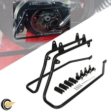 Hard Saddlebag Bags Conversion Brackets w/ Hardware For Harley Davidson Softail