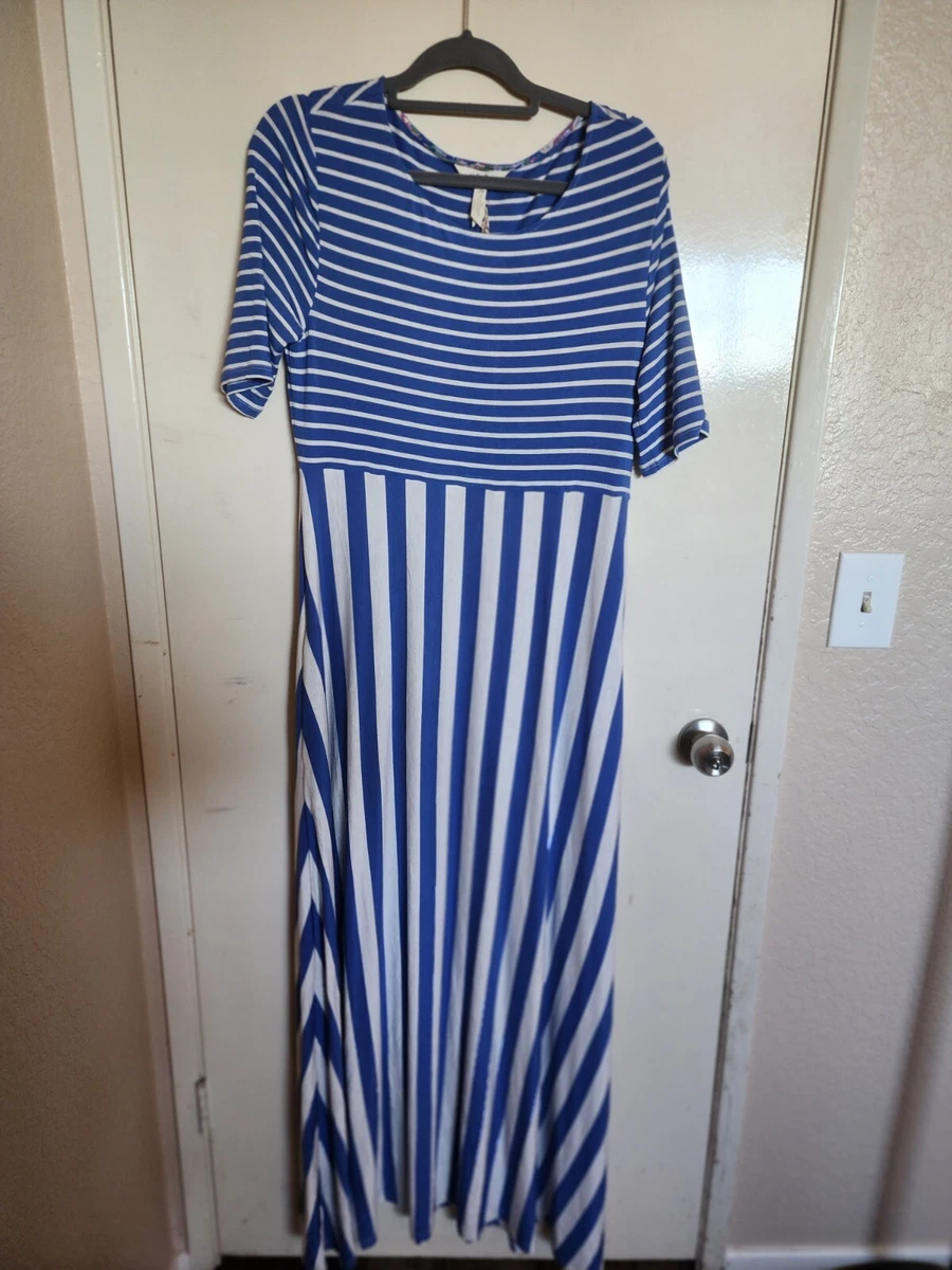 Matilda jane blue and white best sale striped dress