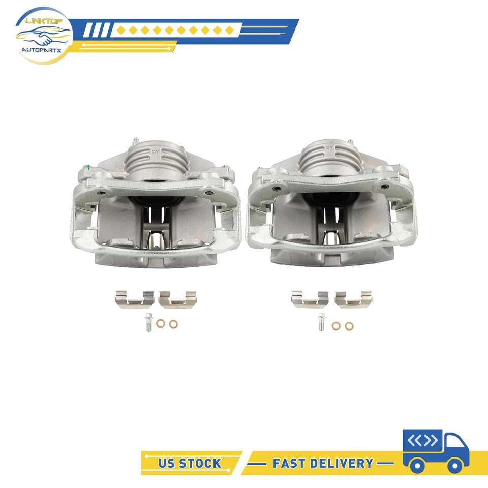 Par de pinzas de freno delanteras con soporte para 97 98 99 00 01 02 2003 Chevrolet Malibu Foto 2 de 4