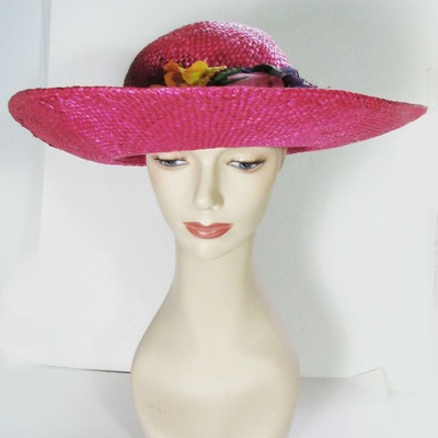 Women’s Floral ⭐️NWT⭐️Straw Sun Hat with Ribbon and Butterfly Accents - Pink Woman main image 2
