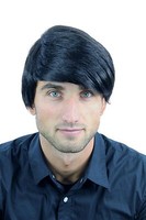 Wig Men's Wig Men Short Smooth Parting Black Black Brown Wl-3057-2 Wig Men's Wig Men Short Smooth Parting Black Black Brown Wl-3057-2