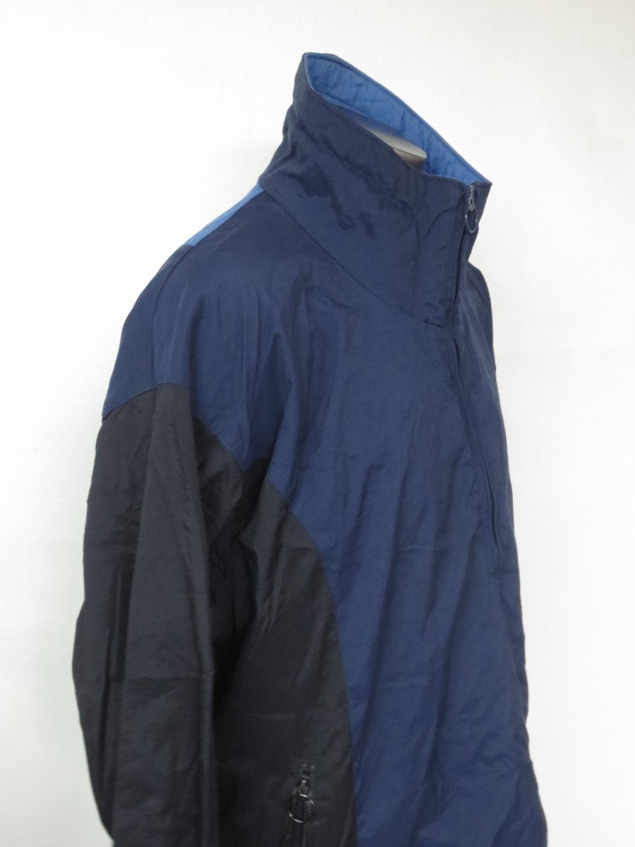 Men's Columbia 90's Jacket Blue Black 1/2 Zip CONVERT Size XL