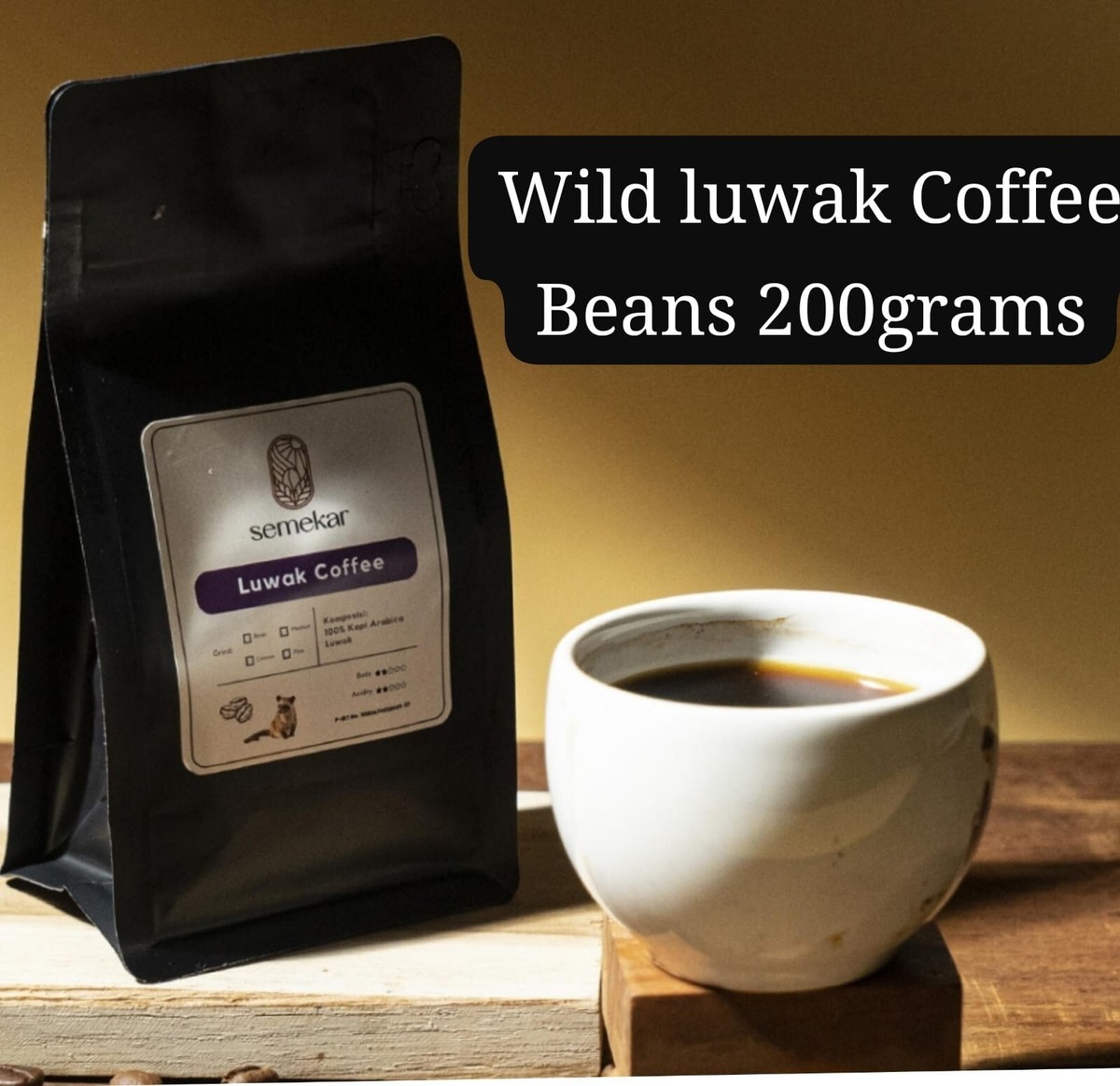 Authentic Wild Kopi Luwak Coffee Gayo Aceh Arabica Coffee Beans