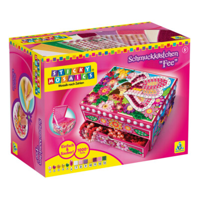 The Orb Factory Sticky Mosaics Kinder Mosaik Bastelset Schmuckkaestchen Fee