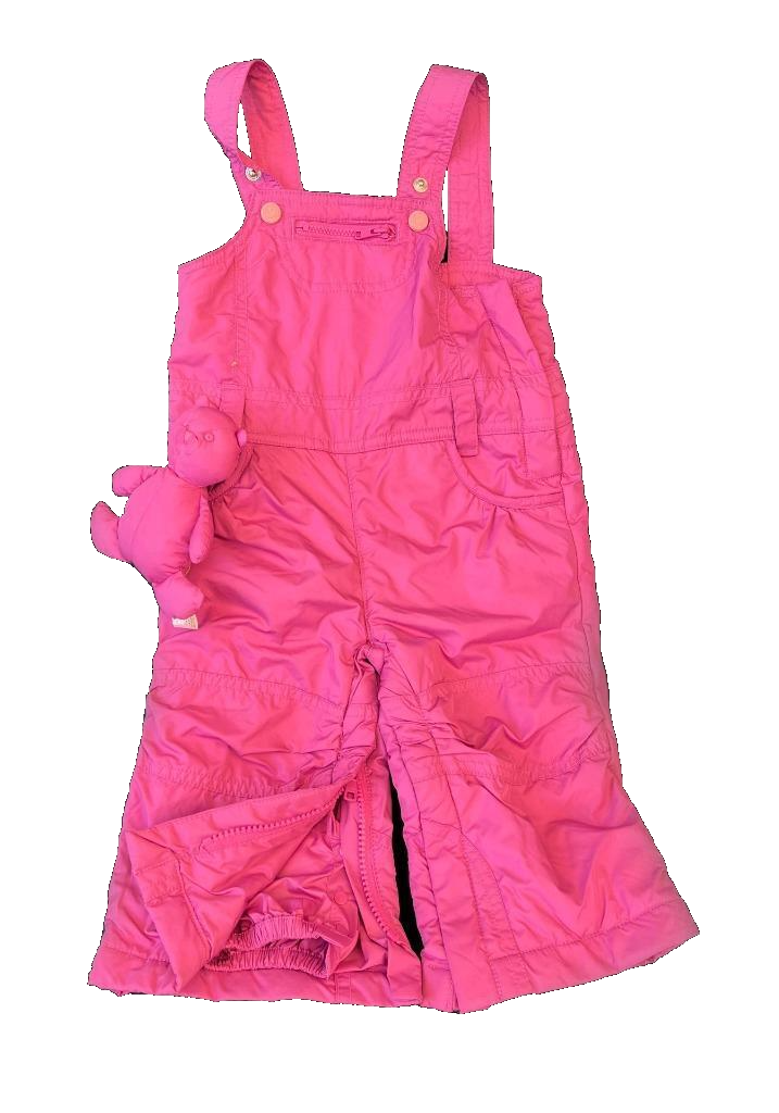 Baby Gap Size 12/18 Months Bib Snow Pants Fleece Lined Zippered Crotch  Girls New