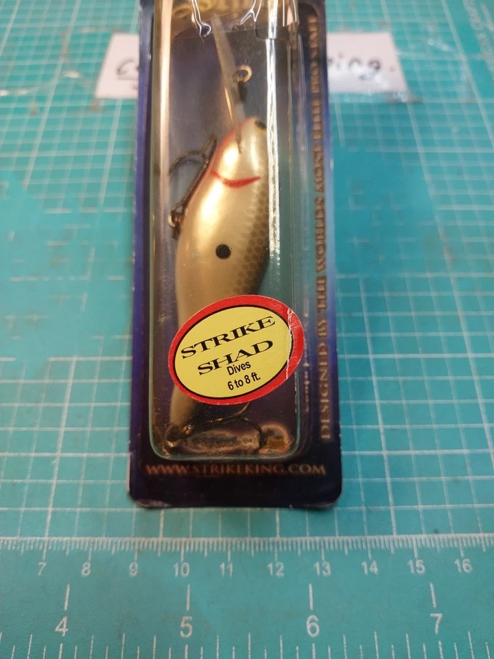 Nos Strike King Custom Shop Strike Shad Htf Crankbait  Wood Lure - Image 2 of 4