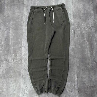 Y2K Olive Green Asics Grunge Cuffed Gym Sweatpants