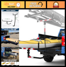 Adjustable Truck Bed Extender Hitch Rack, 800lbs Heavy Duty Steel, Fits Pickup S