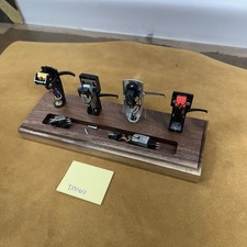 Turntable Cartridges Headshell Stand Display Walnut - Four  Accessories- Read