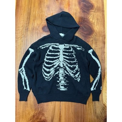 Vintage Y2K Team Sesh Men's Sweater XS Bones Skeleton Pullover Acrylic Knit CC22