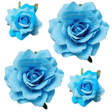 Rose Hair Clips 4PCS Floral Fabric Hairpins Wedding Accessories