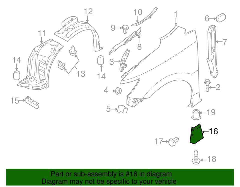 Genuine Nissan 2012-2017 Nissan Quest - Lower Molding 63873-1JR0A - Image 2 of 2