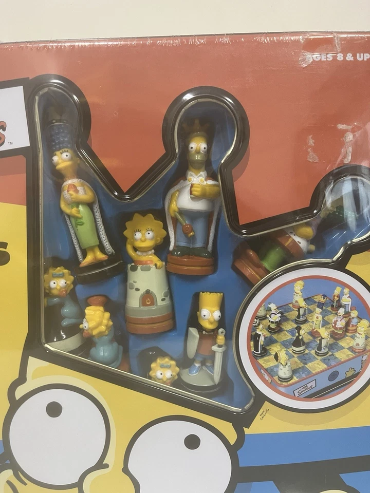 The Simpsons Chess Set in Tin Collector's Box 32 Pieces Split Board Please Read - Image 2 of 3