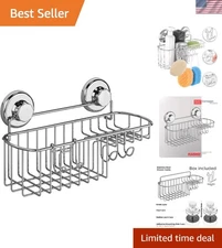 Stylish Suction Cup Shower Shelf and Soap Dish - Easy, Tool-Free Installation