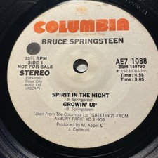 BRUCE SPRINGSTEEN Rock n Roll 45 Spirit in the Night - Growin up b/w Rosalita