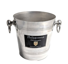 Philipponnat Champagne Aluminum Ice Bucket Cooler France 8"