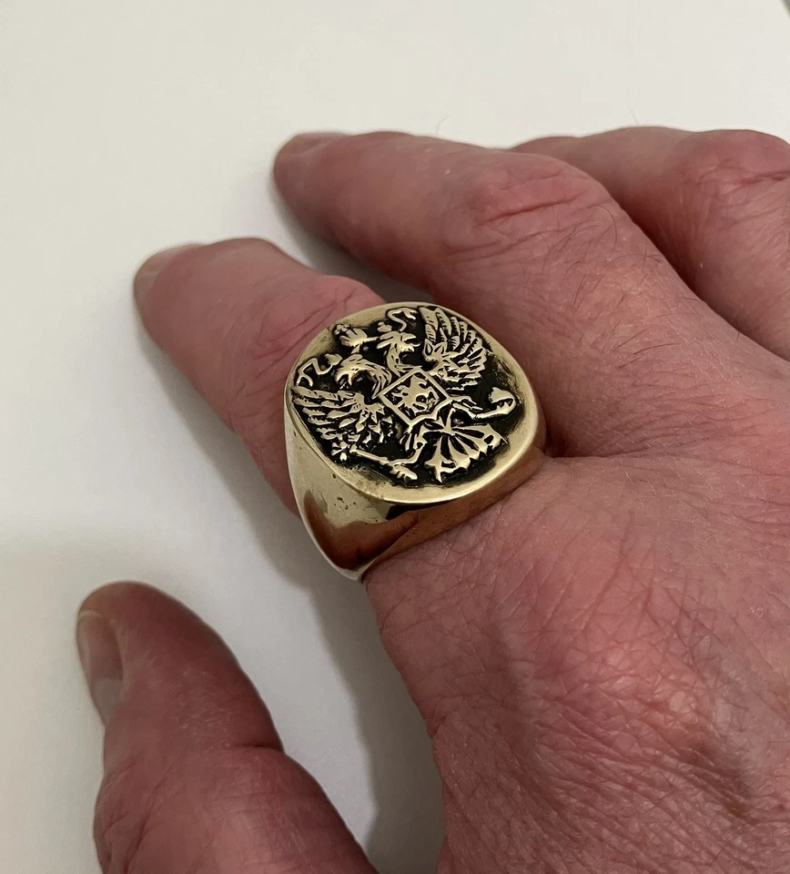 Bague Laiton - Aigle Bicéphale - Photo 4/4