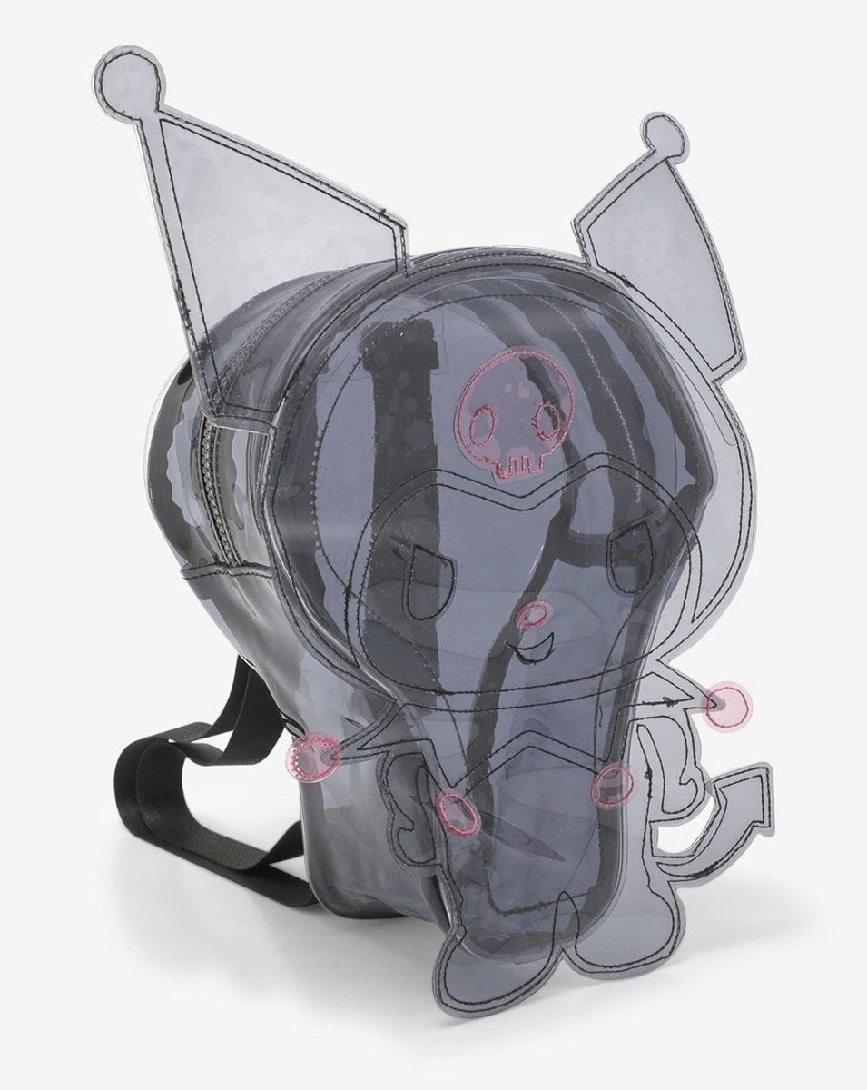 Kuromi Black Transparent Figural Mini Backpack with Ears  display picture 1