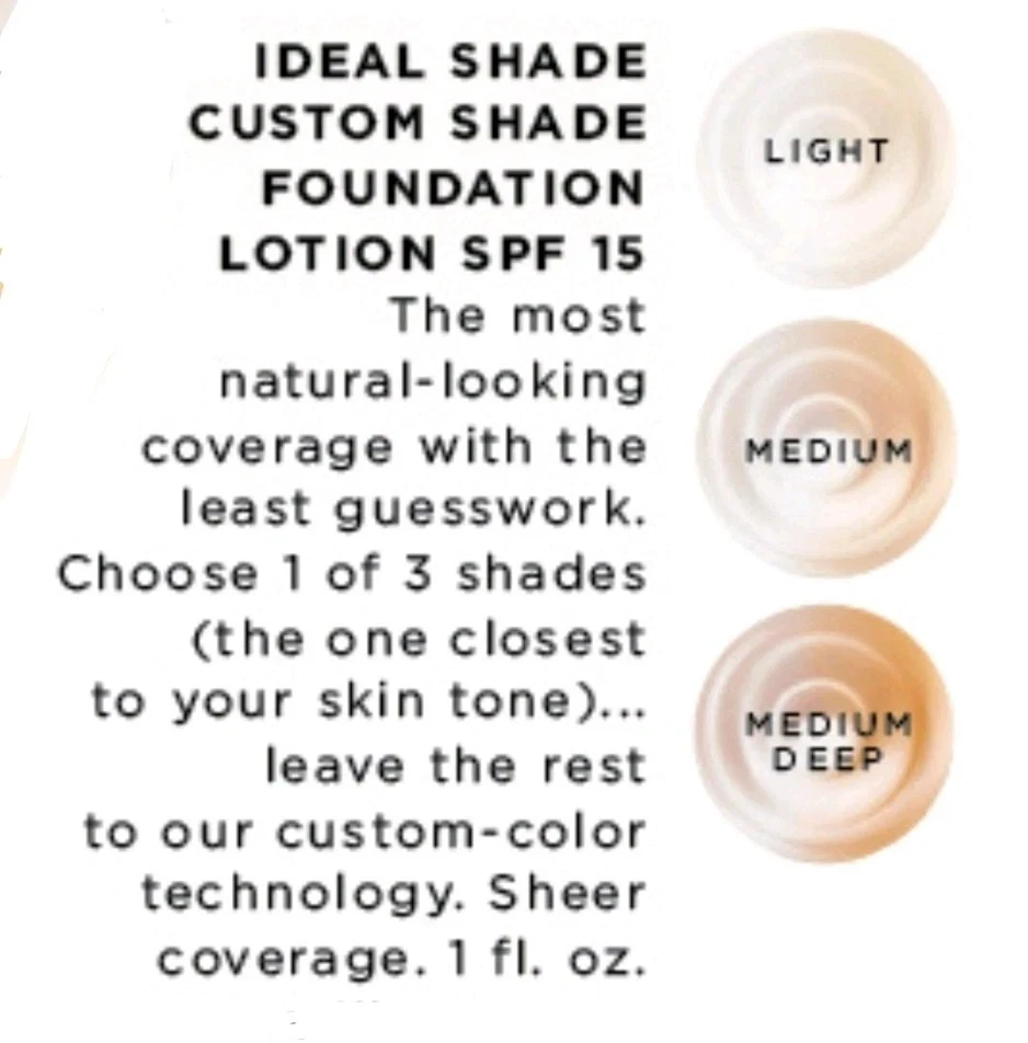 Avon Foundation Makeup IDEAL Shade Medium Deep  SPF 15 - Image 2 of 2