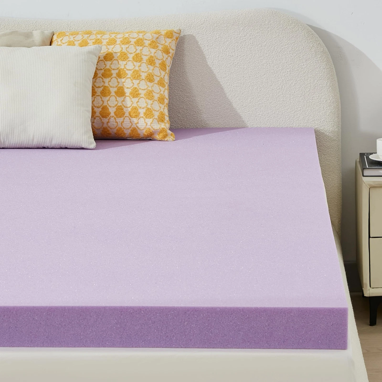 Bdeus 1.5 Inch Gel Memory Foam Mattress Topper Ventilated Soft Pressure Relieve
