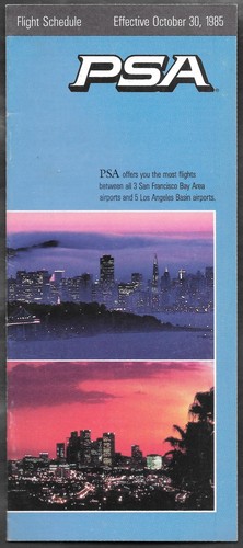 ***1985 PSA System Timetable - October 30, 1985***