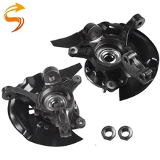 Pair Front Steering Knuckles+Wheel Hub Bearings For Toyota Camry 698398 2004-06