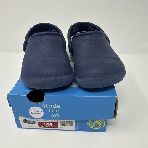 Stride Rite 360 Bray Toddler Boys Light Up Navy Orange Clogs Sz 3M - Picture 5 of 10