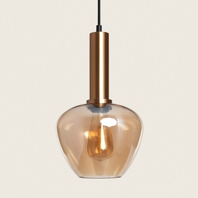 Pendelleuchte Metall und Glas Daira