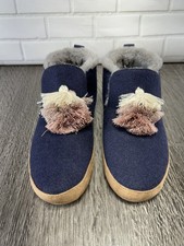 Toms Womens Nahla Slipper Size 6 faux fur lining