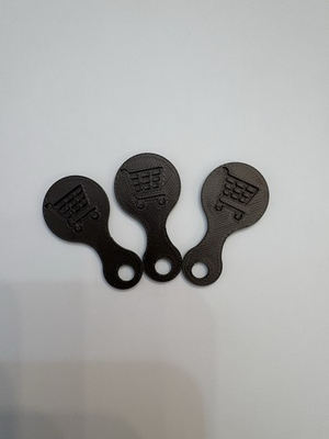 #ad Black Shopping Cart Key Reusable Aldi Cart Key No Coin Needed Keychain Tool $1.49