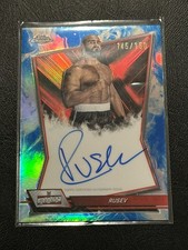 2026 Topps Chrome WWE Rusev Red Brand Auto Blue Refractor/150 #RBA-RSV