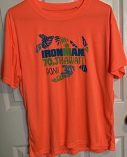 Ironman 70.3 Triathlon Hawaii Honu Kokua Hawaiian Training Tee Size M