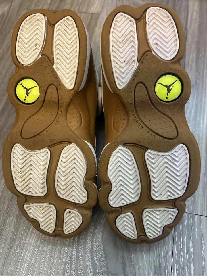 Nike Air Jordan 13 Retro Trigo Talla 2y Blanco Y Trigo Foto 4 de 4