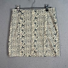 Free People Womens Floral Print Mini Skirt Size 6 Cotton Blend