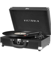 NEW Victrola Journey VSC-550BT-BK Bluetooth 3-Speed Vinyl Record Player Black