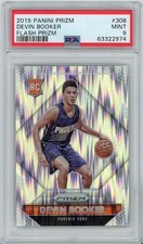 2015-16 Panini Prizm Devin Booker 308 Rc Flash Prizm Psa 9 Mint