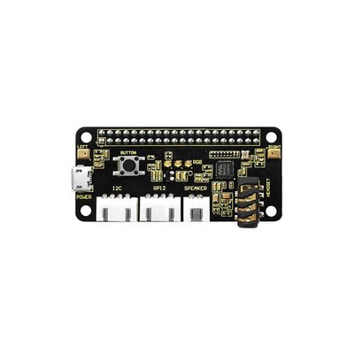 KEYESTUDIO ReSpeaker 2-Mic Pi HAT V1.0 for Raspberry 4/4B, Black