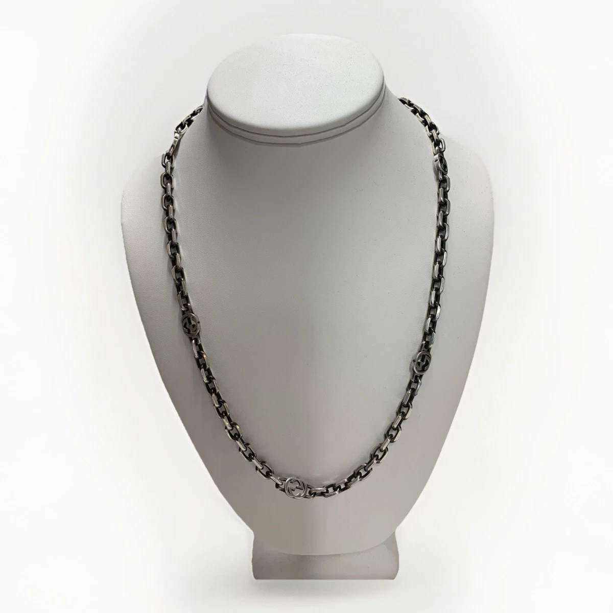 【55cm・美品】グッチ　オーバル　リンク　チェーン　925　幅3.5mm Gucci Link Chain for sale | eBay