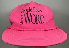 Vintage Microsoft Word Processor Hat Rope Strapback Cap Computer Hot Pink