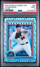 2025 Panini Stars & Stripes USA Baseball #82 Tucker Biven Stars PSA 9