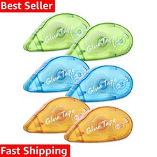 6 Pack Double Sided Tape Roller, Scrapbooking Tape, Permanent Adhesive Tape D...