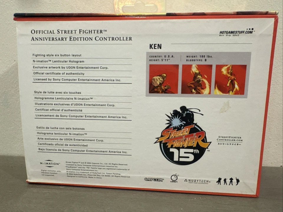 Street FighterKEN CONTROLLER 15th Anniversary Edition PS2 (new/minor Box Damage) - Image 2 of 4