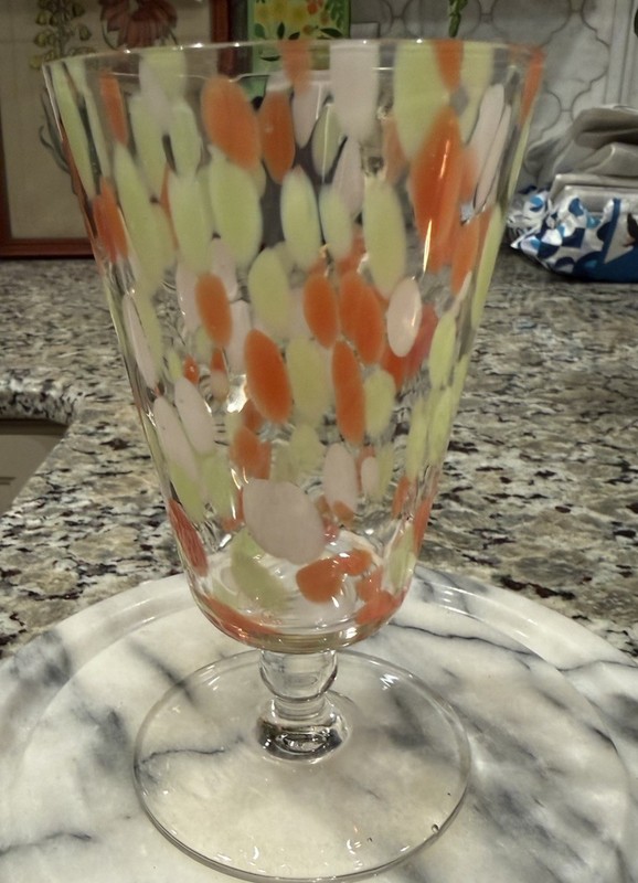Confetti Hand Blown Glass - Goblet (1)